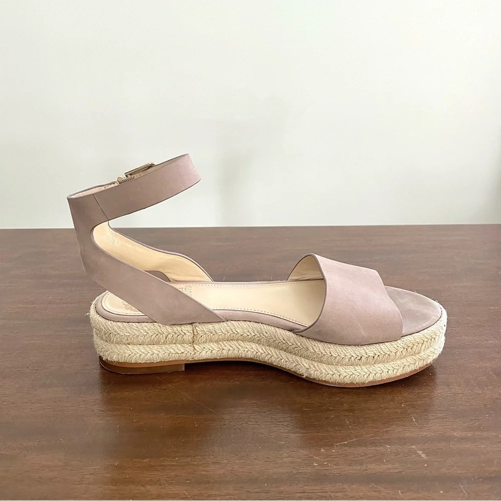 Vince Camuto Taupe Platform Espadrille Sandals